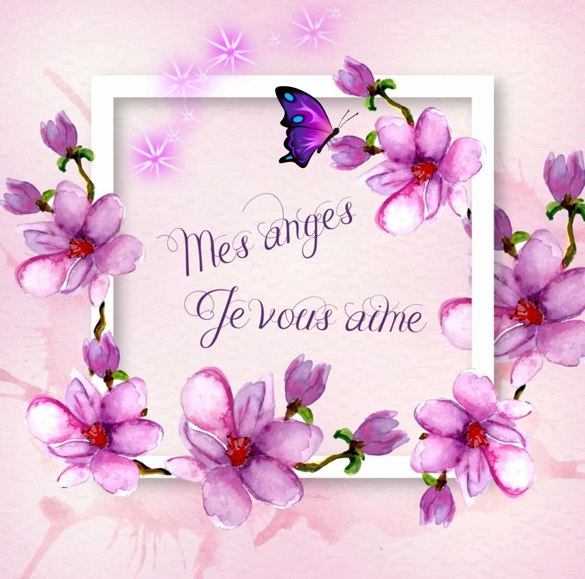 Mes anges je vous aime ( avec heart name art )